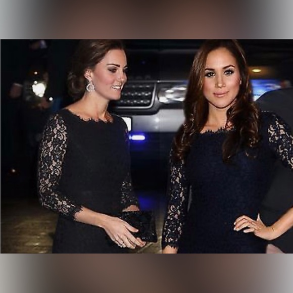 DVF black lace dress size 4 - Picture 3 of 6